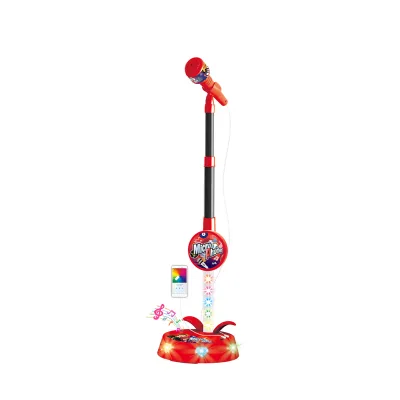 Musical Instrument Singing Karaoke Kids Plastic Microphone Toy with Light