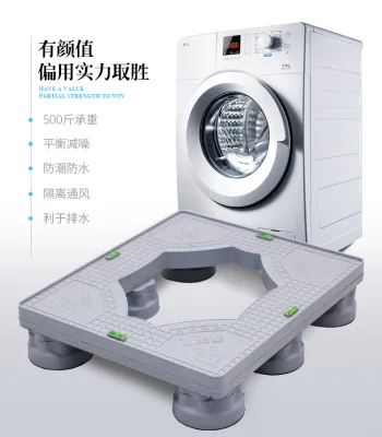washing machine's sturdy base is removable for easy operation