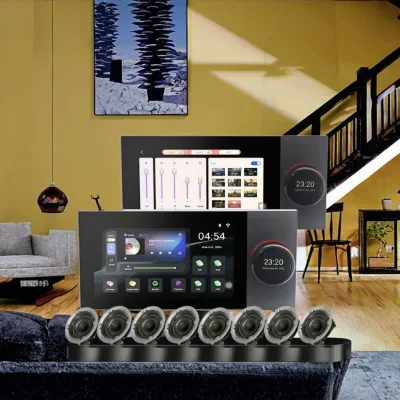 Tuya 10-inch Smart Home Zigbee Gateway with IPS Touch Screen, Android System Music Panel and 8-wire Amplified Speakers