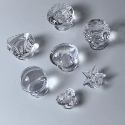 Transparent Acrylic Handle Plexiglass Cabinet Door and Drawer Pull Display Knob Crystal Handle