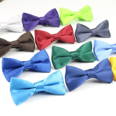 Kid Bowties Solid Butterfly Bowtie Wedding Accessories Gift Bow Tie Kids New Wholesale Bowknot Bowties for Boys Girls