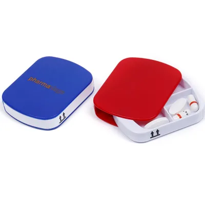 Rotatable 4case Travel Pocket Pill Box