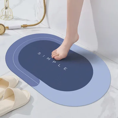 Custom Mould Resistant Anti Non slip Quick Drying Soft Comfy Super Water Absorbent Floor Shower Mats Bath Bathroom Rug Mat