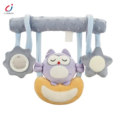 Chengji Baby Soothing Doll Gift Owl Plush Early Childhood Sensory Education Cartoon Colorful Bed Hanging Toys for Baby