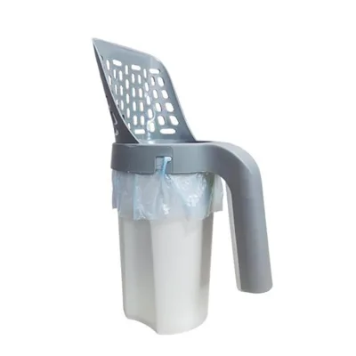 Large Capacity Cat Scooper Portable Litter Shovel Cat Litter Scooper with Holder Cat Litter Shovel with Waste Can and Refill