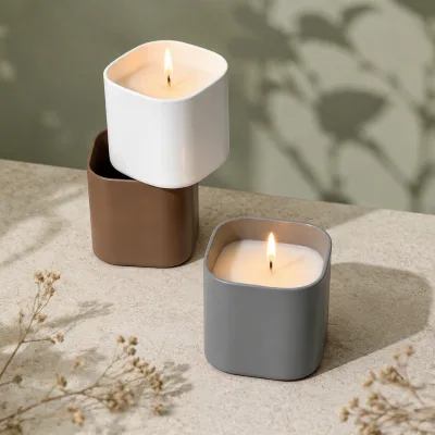 Wide Coverage Slow Burning for Hotel Lobby Spa Shop Commercial Public Space Use Customized Glass Scented Candles