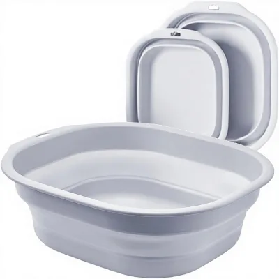 Collapsible Foldable Portable Plastic Wash Basin Set for Kitchen Camping RV Baby Bottles