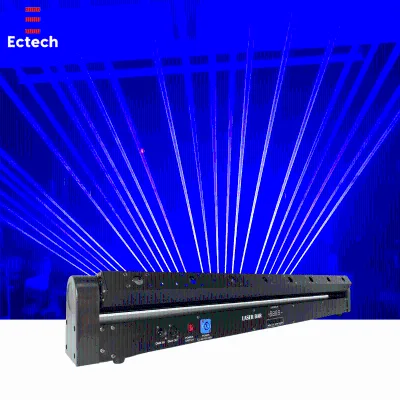 Disco Club Lighting 8-Head Moving Head Laser Light with DMX512 Control RGB 4W IP33 Rated Compatible with Alexa/Google Home