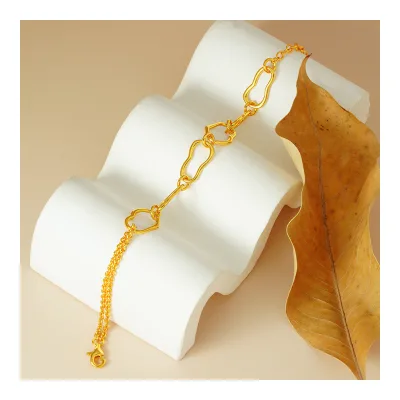 Designer 2025 Women's 925 Silver Statement Hollow Chain Bracelet with Irregular Niche Mixed Elements Fine Chain & Link Jewelry