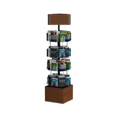 Centroyal Wooden/MDF Display Rack Postcard Comic Book Gift Card Magazine Modern Design Customizable Size Color Optional