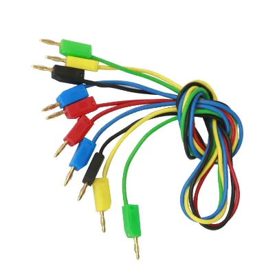 Colorful Custom Silicone test Leads Stackable Banana Plugs with Two Terminals