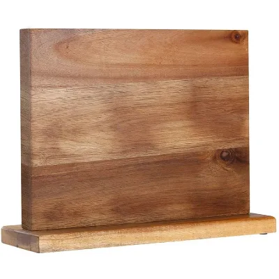 Acacia Wood Knife Holder Powerful Magnetic Knife Organizer Block Home Kitchen Cutlery Display Stand