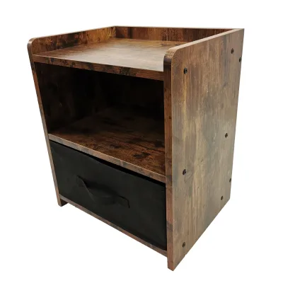 Living Room Bedroom Classic Unique Vintage Cheap MDF Wood Legs Bedside Table Nightstand for Sale