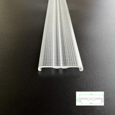 AEF-043 UGR<19 CDB Series Double Asymmetric 30 Degree Beam for Aisle and Shelf Lighting LED Profile with PMMA Optical Lens