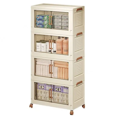 Large Plastic Cabinet Bins Toy Storage Box Stackable Closet Organizer Baby Wardrobe for Bedroom Living Room