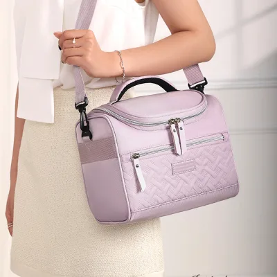 Custom Eco-Friendly Portable Durable Insulated Lunch Cooler Bag High-Looking Zipper Closure Work Packed Rice Satchel PEVA