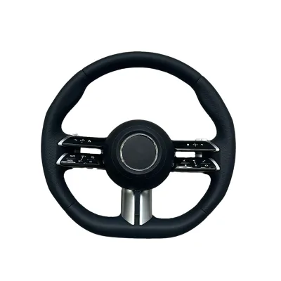 Hot Sale Custom Modification Benz Carbon Leather Steering Wheel Upgrade Car Steering Wheel Custom Car Steering Wheel Tray
