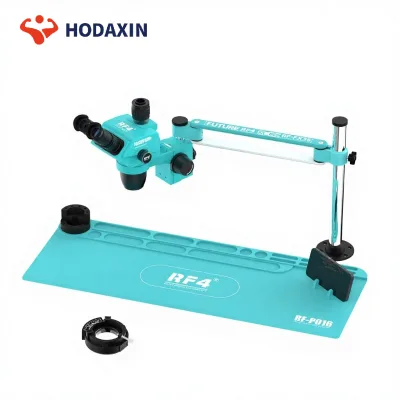 RF4 FX35D Stable Stand + 6.5-65X 9-Gear Lock Microscope Lens with 144 Led Lights Silicone Repair Mat Kit | Precision Repair