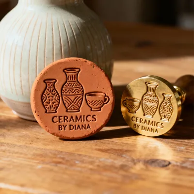 Customized Copper Brass Letter Combination logo Carving, Business Ice Brand Clay Stamp