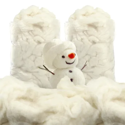 200g Natural Wool Fiber Filling for Needle Felting and Craft Projects