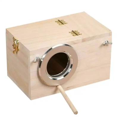 Wholesale Parrot Nest Breeding Canary Breeding Cage Aviary Nest Box for Birds House Wood Pet Bird Hatching Nest Box