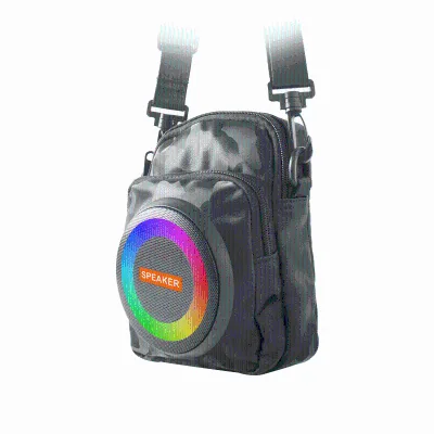 Multi-Functional RGB Light Blue Tooth Speaker Shoulder Bag for Home Outdoor Party & Camping for Halloween & Valentine's Day