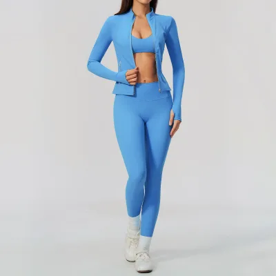 Ladies Relaxed Fit Yoga Set Drop Shoulder Tee and Seamless Leggings 2 Piece Athleisure Activewear Set Custom