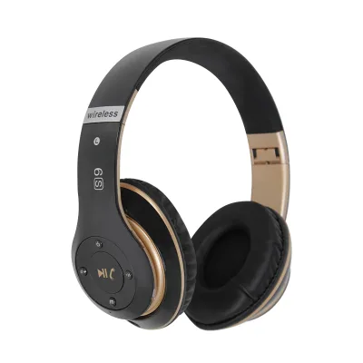 Over Ear Hi-Fi Stereo 500mAH Wireless Stereo Headsets Earbuds with Built-in Mic Volume Control FM 6S Wireless Headphones