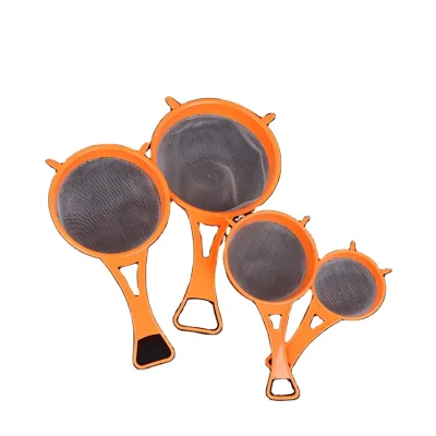 Kitchen Accessories 4pcs Strainer Plastic Soup Colander Strainer with Handle Kitchen Utensils Cocina Fine-mesh Strainers