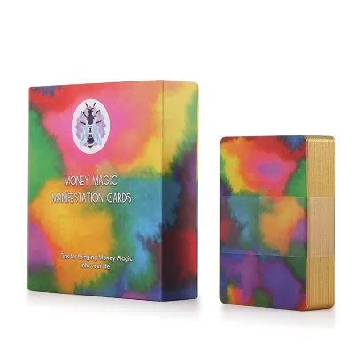Golden Edged Oracle Cards Printing and Box Satin Varnishing Oracle Decks Glossy Finishing Oracle Cards