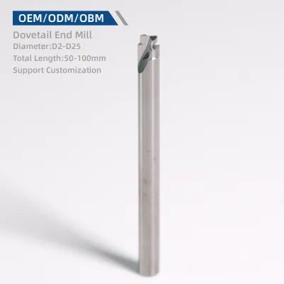 Customized Tungsten Carbide Dovetail End Mill CNC Tool Tin-Coated for Precision Machining ODM & OEM Support