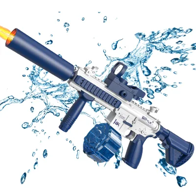 Outdoor Summer Beach Toys Electric Water Ball Gun ABS Pistol Shooting Lighting M416 Wholesale Soaker Water Guns With Cool Light