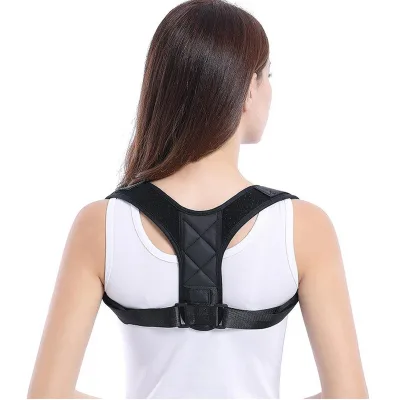 Comfortable Brace Back Straightener Posture Brace for Slouching Back Posture Corrector Shoulder Support Brace Black Adults LP007
