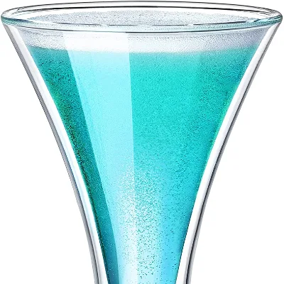 8 Ounces Lead Free Sustainable Double Wall Cocktail Glasses with 230ml Capacity Pretty Sets for Bar Parties