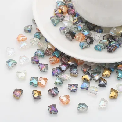 High Quality Crystal 8mm Lampwork Glass Beads Fat butterfly Shape Loose Crystal Glass butterfly Beads Wholesale