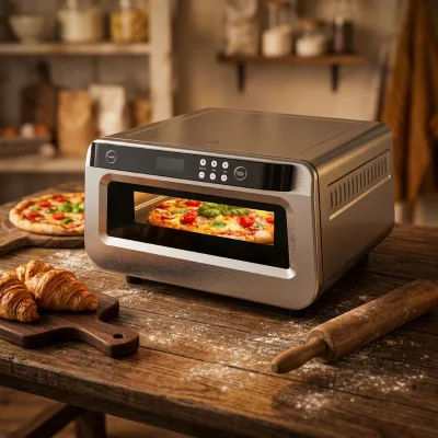Factory Made Pizza Oven Visible Window 1800W Countertop Oven Easy to Use Stainless Steel Electric Pizza Oven