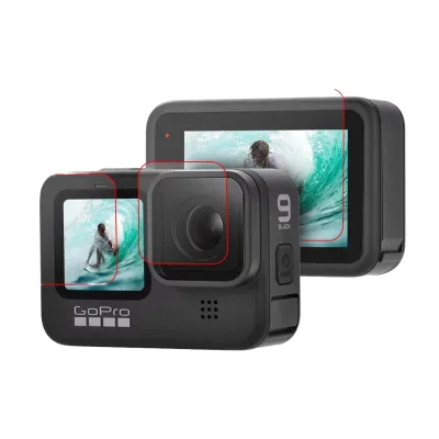 3LAB Grade AAA 2.5D Design Anti-Scratch 9H Tempered Glass Rear Front Screen & Lens Camera Protector for Insta360 Luna Ultra