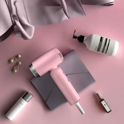 Compact high efficiency Hair Dryer with Diffuser, Nozzle, Wall-Holder Excellent Choice for Travel and Home Use Easy to Carry