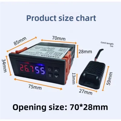 801 Incubator Cheese Sausage Deposit Control Humidity Temperature Controller Thermostat Humidistat LCD