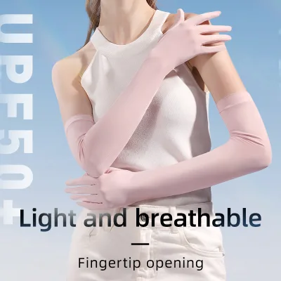 For XG49 Fashion Anti UV Protection Driving Gloves Ice Silk Touch Screen Unisex Summer Sun Gloves Free Size 6 Colors
