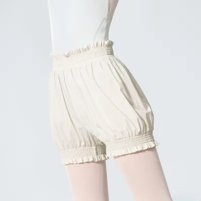 Women High Waist Dance Shorts Sports Lantern Shorts Adult Flower Bud Dance Shorts