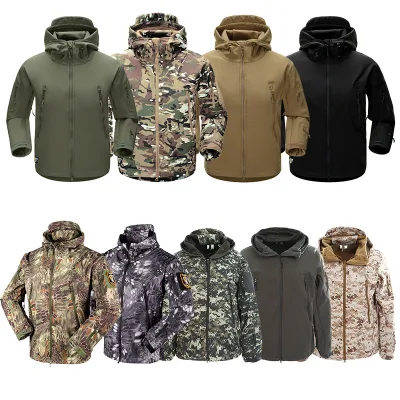 Soft Shell Jacket Water-proof Tactical Fishing and Hunting Jacket Outdoor Windbreaker Jacket