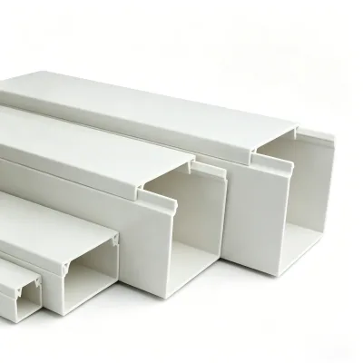Cheap Solid PVC Cable Trunking Wiring Duct with CE&RoHS Certification 100C-105C Working Temperature