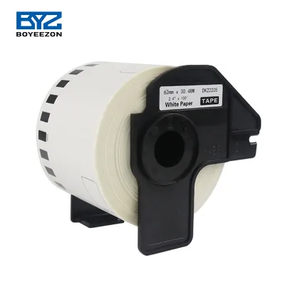 Wholesale Office Continuous Thermal Paper Rolls 62mm X 30.48m Compatible Brother DK-22205 DK22205 Label Tape Without Holder