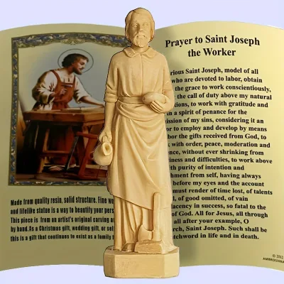 Rreligious Statues Wholesale Saint Joseph Statue St Joseph Home Seller Kit Statue with Holy Card and Instruction