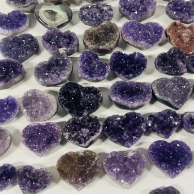 Wholesale Amethyst Heart Used for Decoration and Gifts