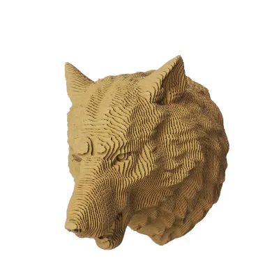 3D Wolf Wall Decoration Gift for Adults Cardboard Puzzle Toys