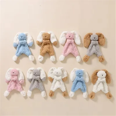 Cute Stuffed Soft Animal Plush Toy Baby Soother Appease Towel Sherpa Lamb Fleece Comforter Rabbit Bunny Baby Security Blanket