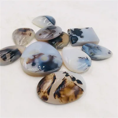Wholesale High Quality Natural Carved Crystal Moss Agate Pendant for Gift