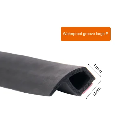 EPDM Waterproof Groove Large P Car Door Sealing Strip Soundproof Dust Proof Windproof